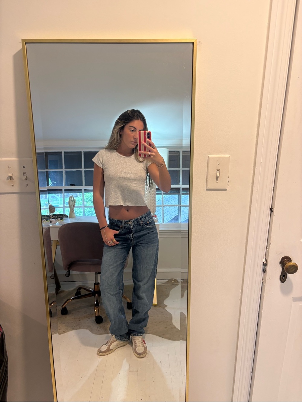 Zara Medium Blue Boyfriend Jeans